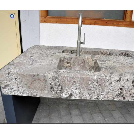 Outdoorkitchen Granite Bianco Avorio Cristal