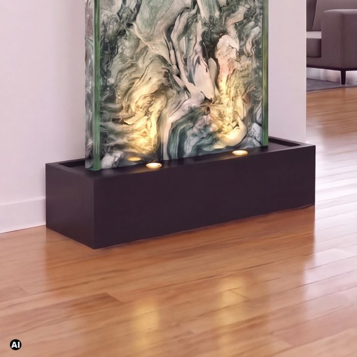 Lappland Premium Wasserwand inkl. 2 LED Spots