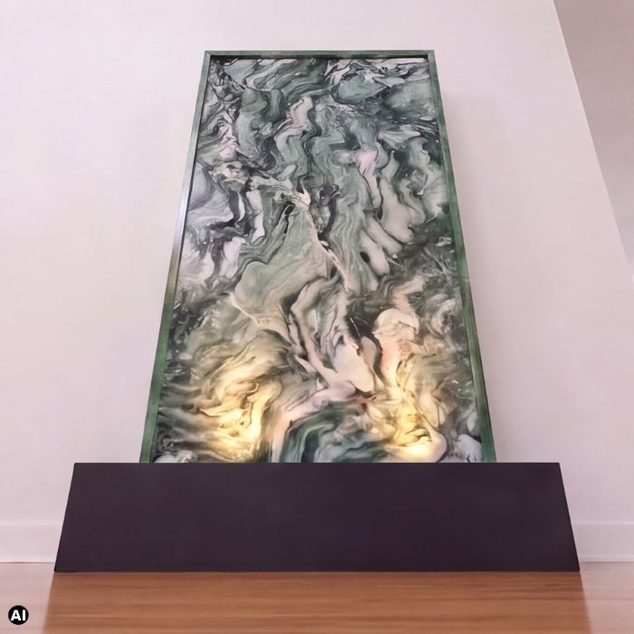 Lappland Premium Wasserwand inkl. 2 LED Spots