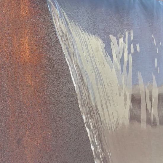 Cortenstahl Wasserfall für Terrasse, Modell 2