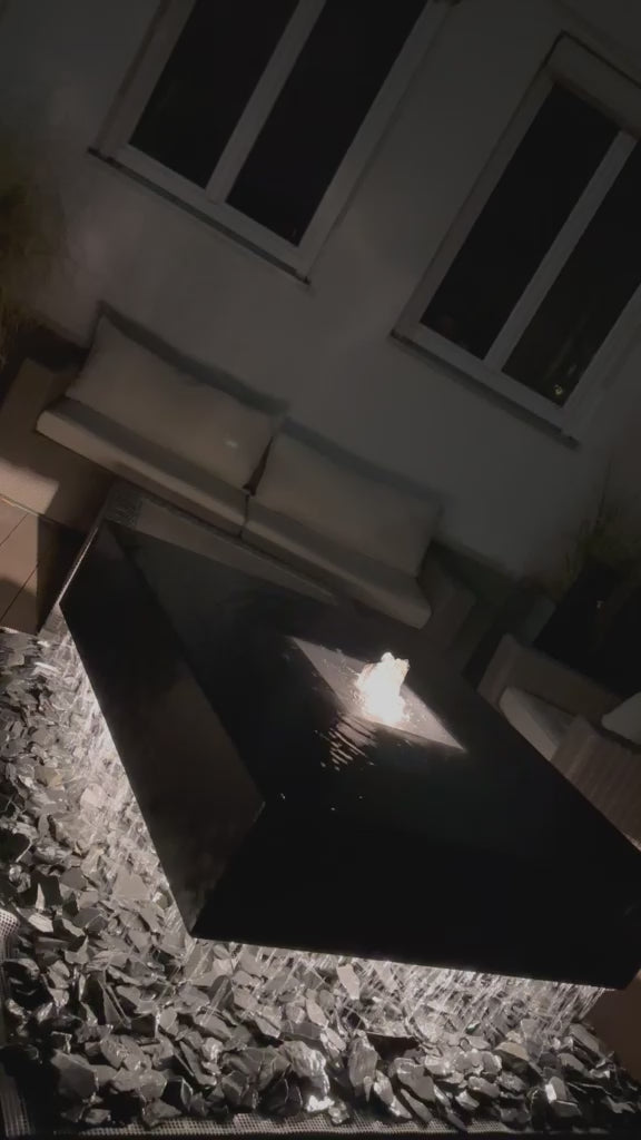 Designbrunnen aus Naturstein, Material Schiefer Mustang, Video