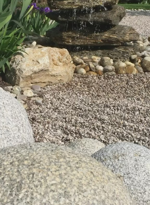 Woodstone Gneis Kaskade als Gartenbrunnen, 11 stufig, Höhe 110cm