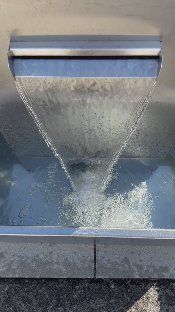 Wasserfall Edelstahl modern für Terrasse, Video Modell 2