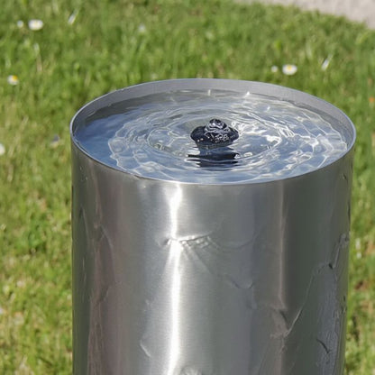 Edelstahl Säulenbrunnen rund Solo