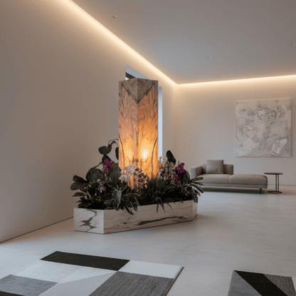 Standlampe Sölker Marmor 6-eck H 150cm