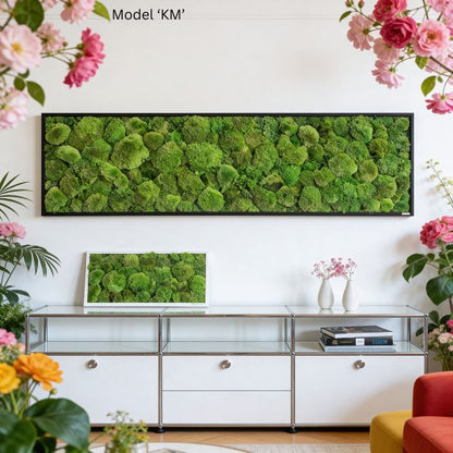 Wall Decoration Moss Artwork 140x40cm