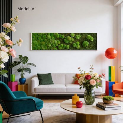 Wall Decoration Moss Artwork 140x40cm