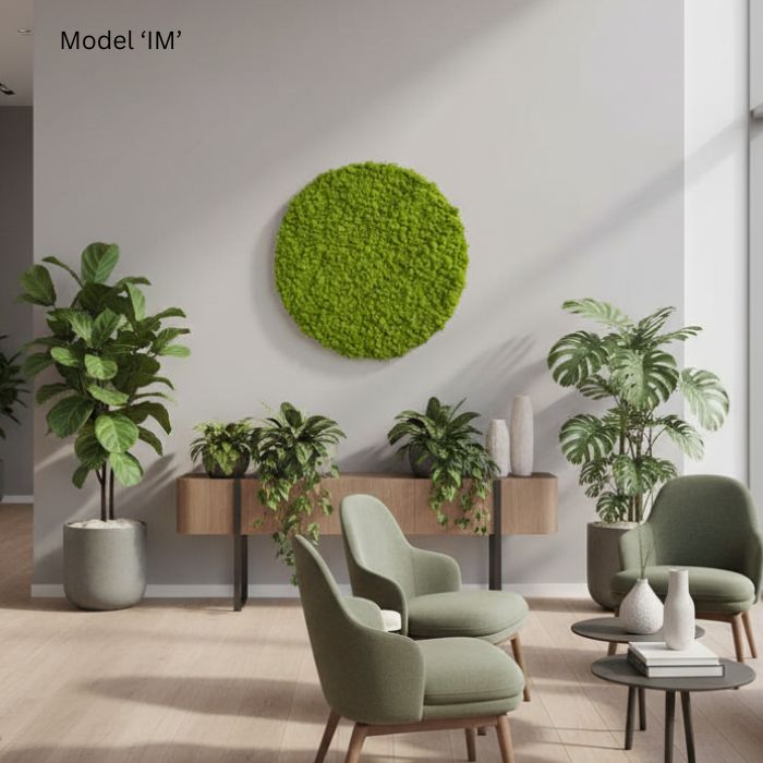 Wall Decoration: Moss Artwork, 80 cm in diameter