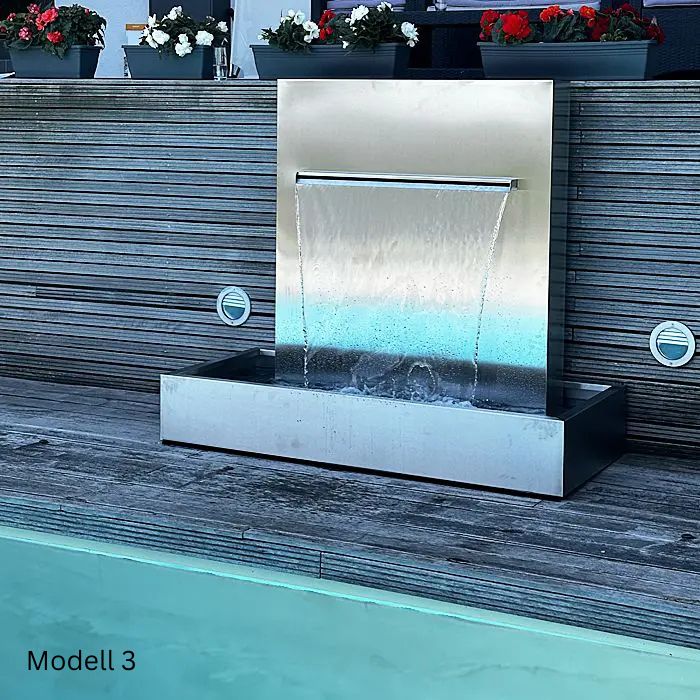 Edelstahl Outdoor Wasserfall