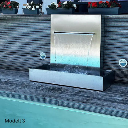 Edelstahl Outdoor Wasserfall