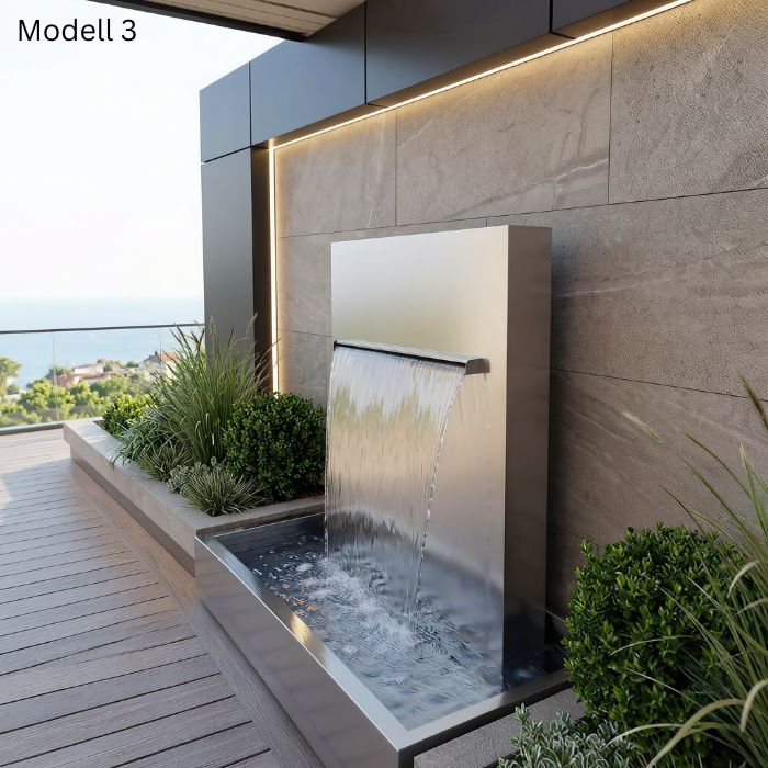 Edelstahl Outdoor Wasserfall